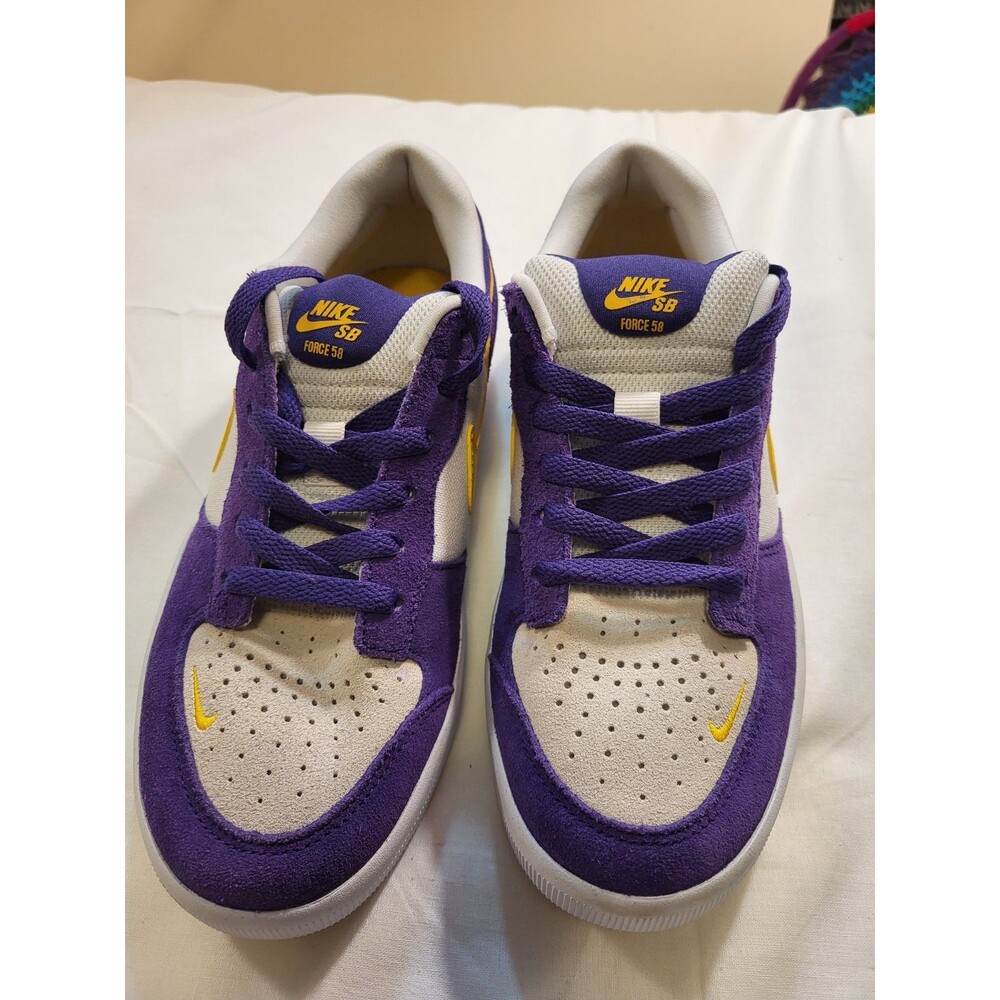 Nike SB Women's Sneakers 6, White, Purple, Yellow, Excellent Condition